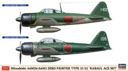 02437 三菱 A6M2b)A6M3 零戦 21)22 ラバウルエース
